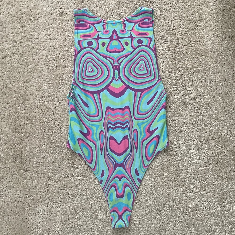 Freedom Rave Wear High Neck Bodysuit